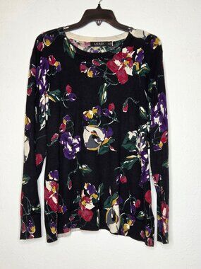 Lauren Ralph Lauren Floral Cotton Blend Sweater 2X
